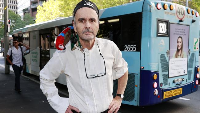 Pirate of Willoughby Ken Wilson has set up his own bus service. Picture: Tim Hunter.