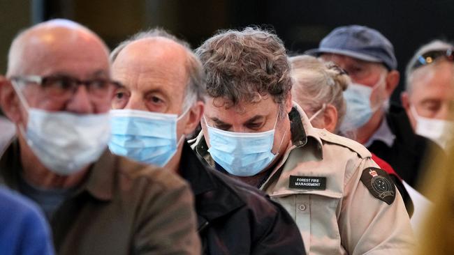 People visit a mass vaccination centre to receive a COVID-19 vaccine in Melbourne on April 21. Picture: AFP