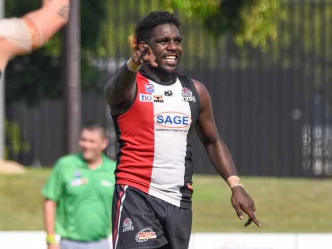 Southern Districts young gun Stanley Waistcoat earns the Round 4 2023-24 NTFL Rising Star nomination. Picture: Tymunna Clements / AFLNT Media