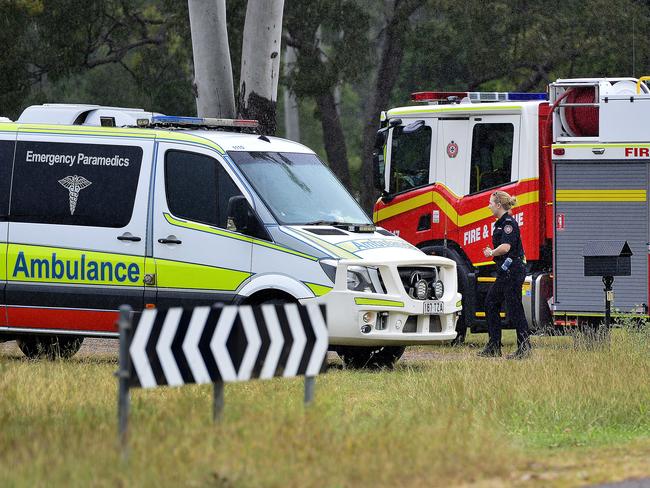 Two people at a rock fall at Alligator Creek have been rescued by the RACQ helicopter with a female patient has been flown to Townsville University Hospital with suspected spinal and abdominal injures, and a man in his 20s transported by ambulance. PICTURE: MATT TAYLOR.