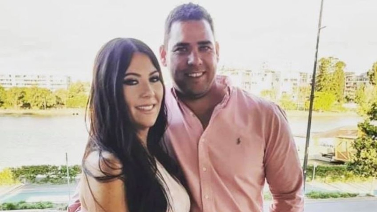 Joe Williams with his partner Casey Watters. Mr Williams, who was due to become a father, died in a forklift incident in Central Queensland on Saturday. Picture: GoFundMe