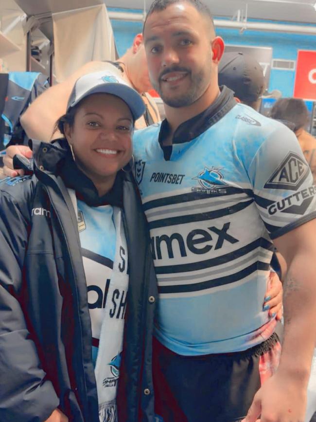 Kerri Cochrane (left), the mother of Cronulla Sharks player Braydon Trindall, also denies leaking the Latrell Mitchell photo. Picture: Facebook