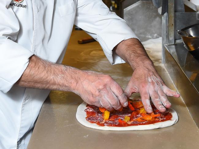 Phillip Bruno making his world class pizza. Picture: Josie Hayden
