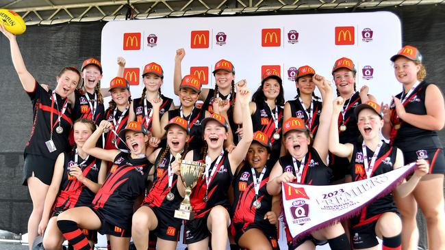 Action from Saturday's  McDonaldâs South East Queensland Youth Grand Finals played at Yeronga AFC.2 September 2023. Picture, John Gass