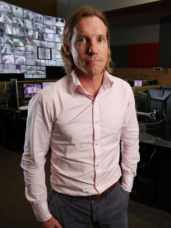 Queensland Rail Senior Manager Security and Emergency Preparedness Drew Brock. Picture: Liam Kidston