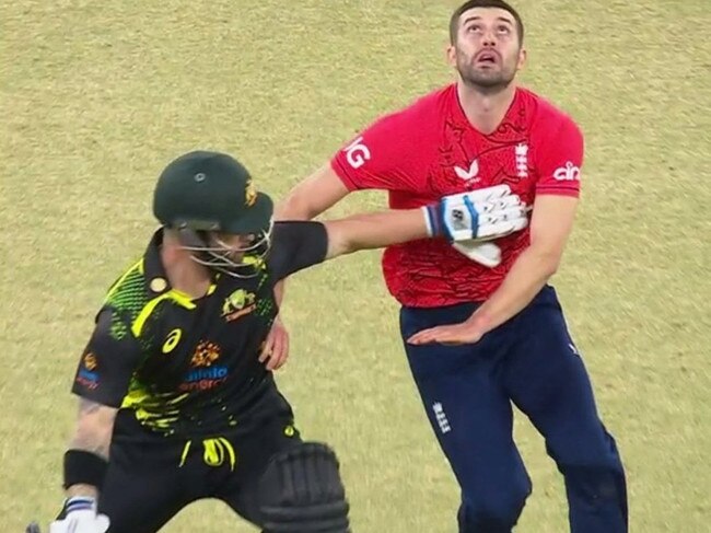 Mark Wood Matthew Wade catch incident