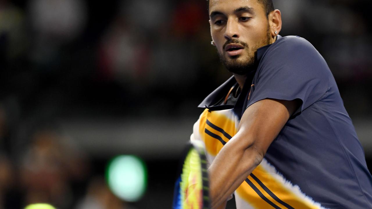Nick Kyrgios was beaten in straight sets by Richard Gasquet at the Japan Open.