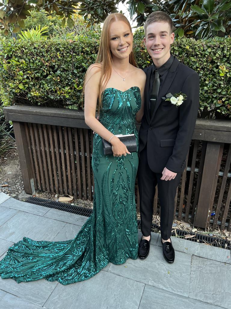 Chloe Junge and Joel Walker attended the 2022 Chisholm Catholic College year 12 formal at Victoria Park Marquee.