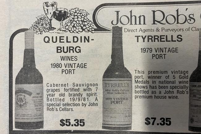 Cheap Port at John Rob’s. Advertising, Gold Coast Bulletin, July 1985