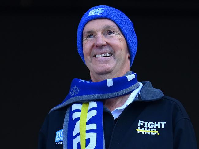 MELBOURNE, AUSTRALIA - JUNE 12: Neale Daniher looks on ahead of  the round 13 AFL match between Melbourne Demons and Collingwood Magpies at Melbourne Cricket Ground, on June 12, 2023, in Melbourne, Australia. (Photo by Quinn Rooney/Getty Images)