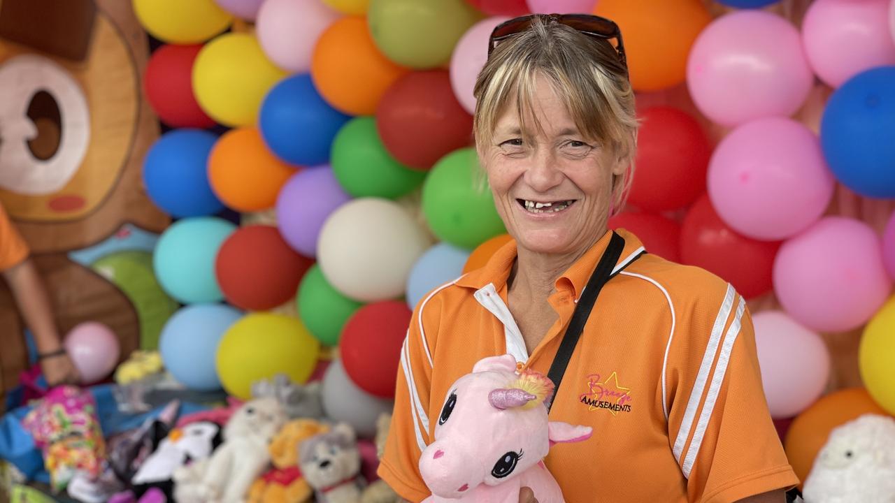 Sarah Love enjoys People's Day at the 2024 Gympie Show.