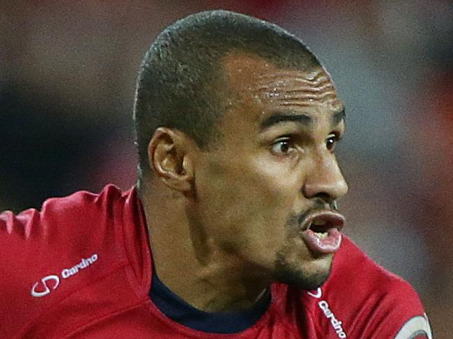 Reds Will Genia. The Queensland Reds vs the Melbourne Rebels at Suncorp Stadium in Brisbane. Pic Peter Wallis