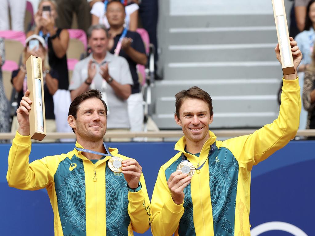 Matthew Ebden and John Peers win tennis gold in Paris. Picture: Matthew Stockman/Getty Images