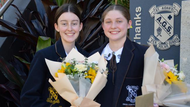 St Aidan’s Anglican Girls’ School co-Captains Ava Schwennesen and Bridget McCormack. Photo – contributed.