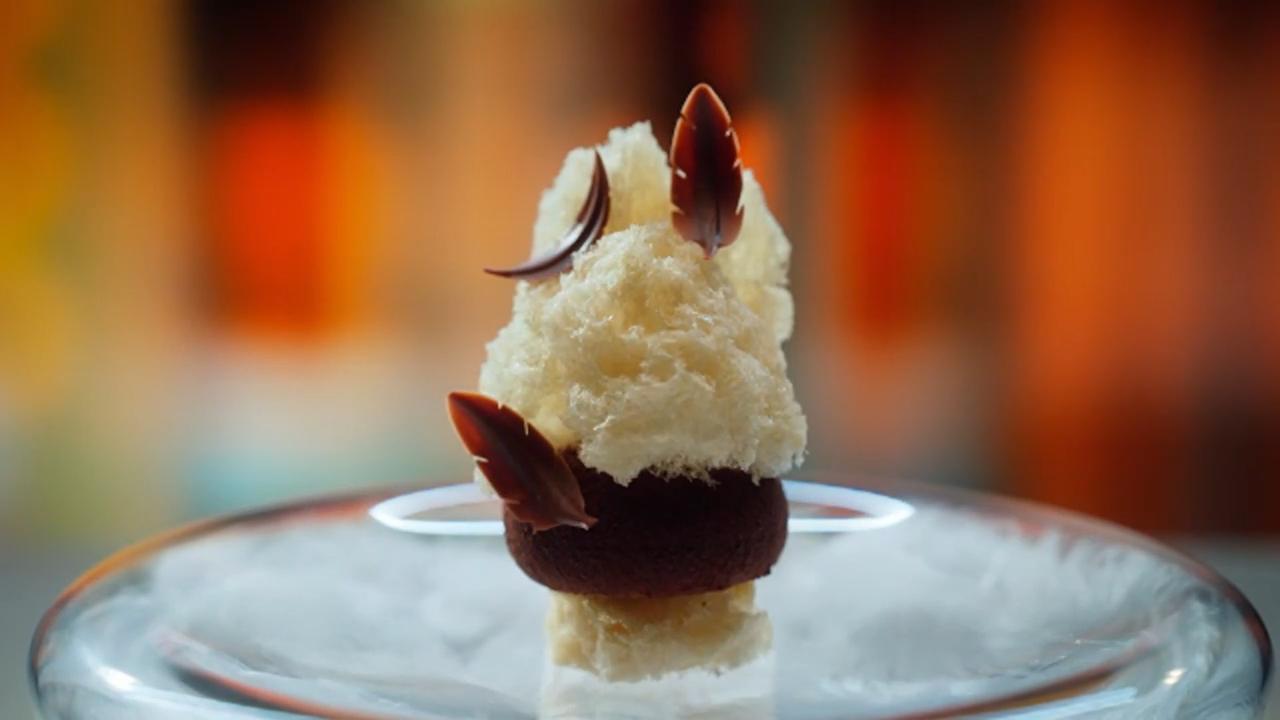 The core-teaser dessert proved to be a difficult task for both of the final two. Picture: Channel 10.