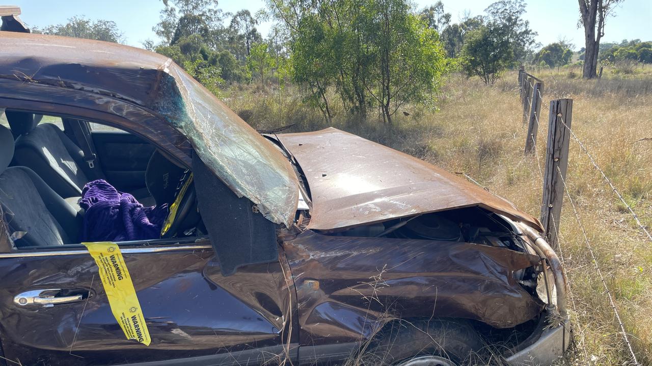 A woman has suffered serious injuries and will be flown to hospital after a car she was driving rolled off the road and into a paddock with a child also inside. Emergency services were called to the crash in the South Burnett about 6.15am on Berlin Road, at South Nanango.