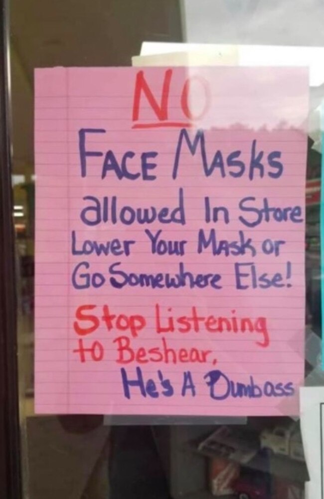 Alvin’s in Manchester, Kentucky, is refusing service to people wearing masks.