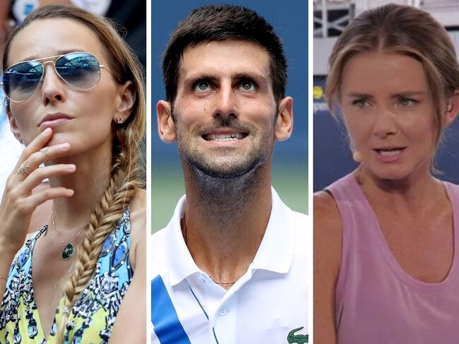 Jelena Djokovic, Novak Djokovic and Daniel Hantuchova.