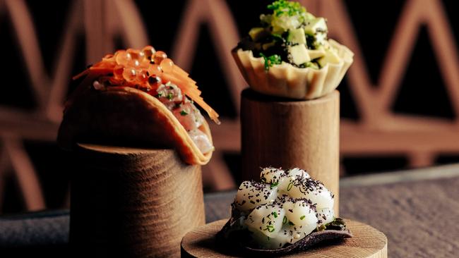 Some of the snacks available at Azteca restaurant at Queen's Wharf in Brisbane City.