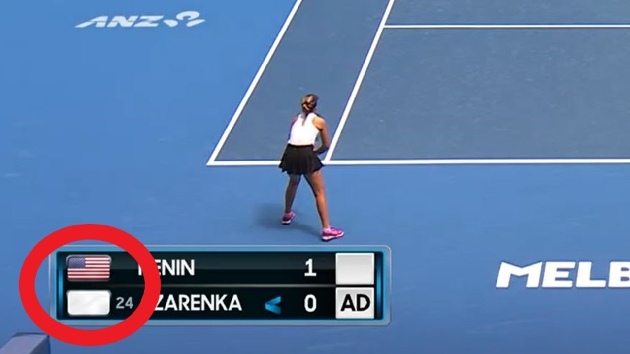 What country are tennis players under white flag at Australian Open 2023 from? empty flag spaces on TV, Belarus, Russia