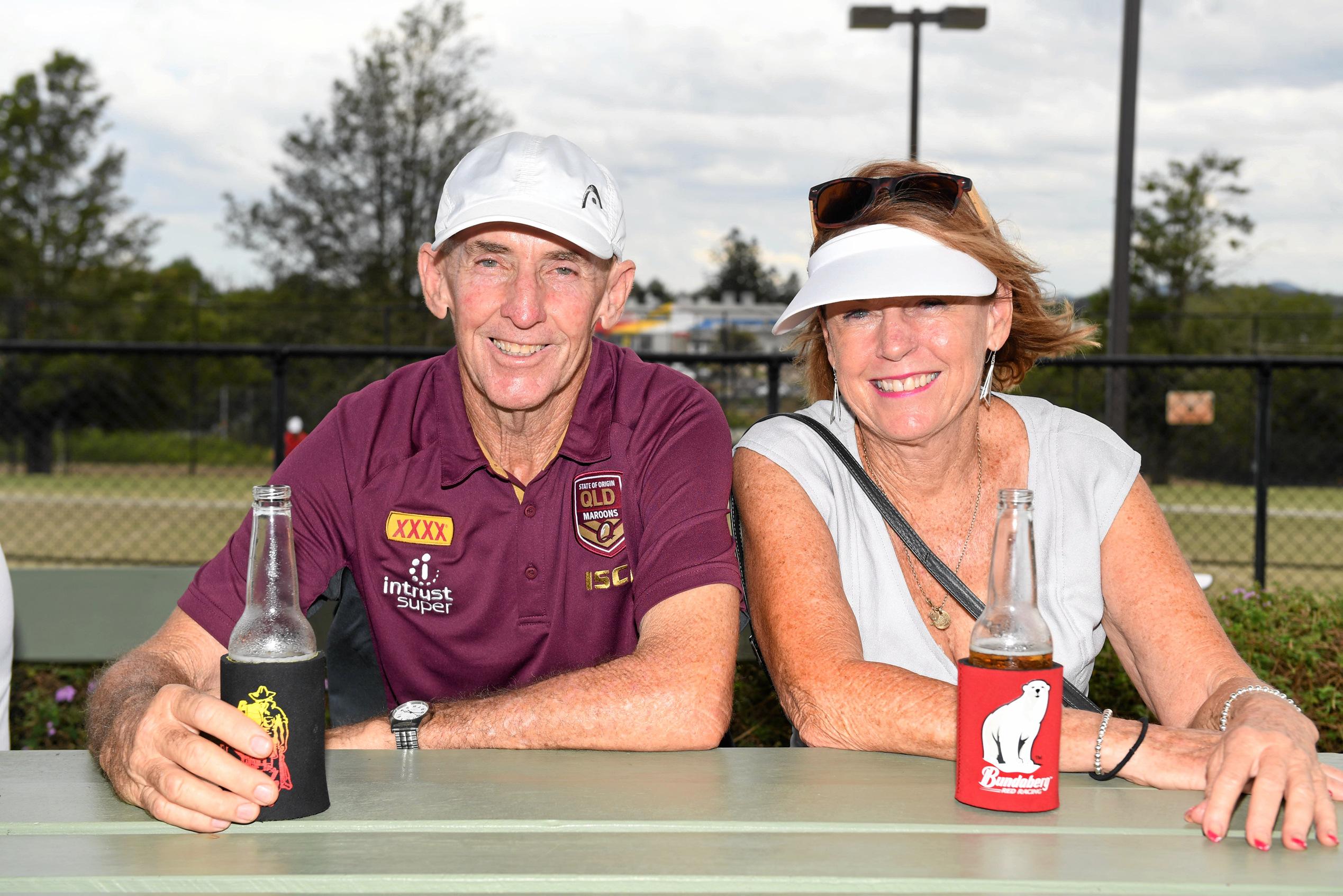 Gympie Tennis tournament - Brian Savage and Vicki Perlic. Picture: Troy Jegers