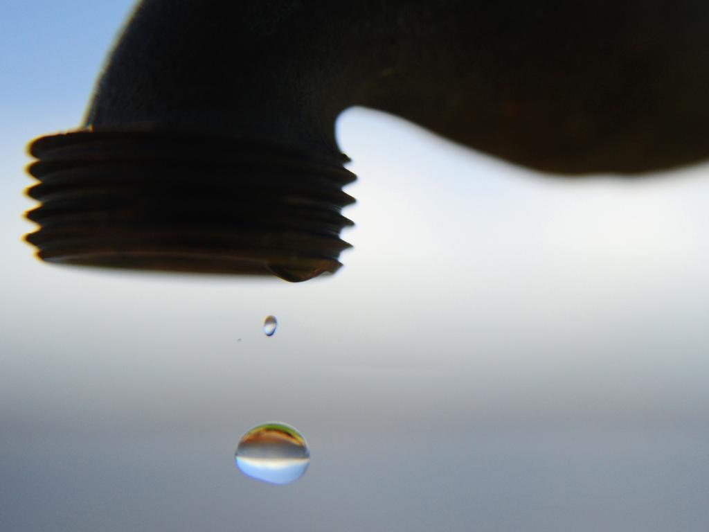 Water dripping from tap