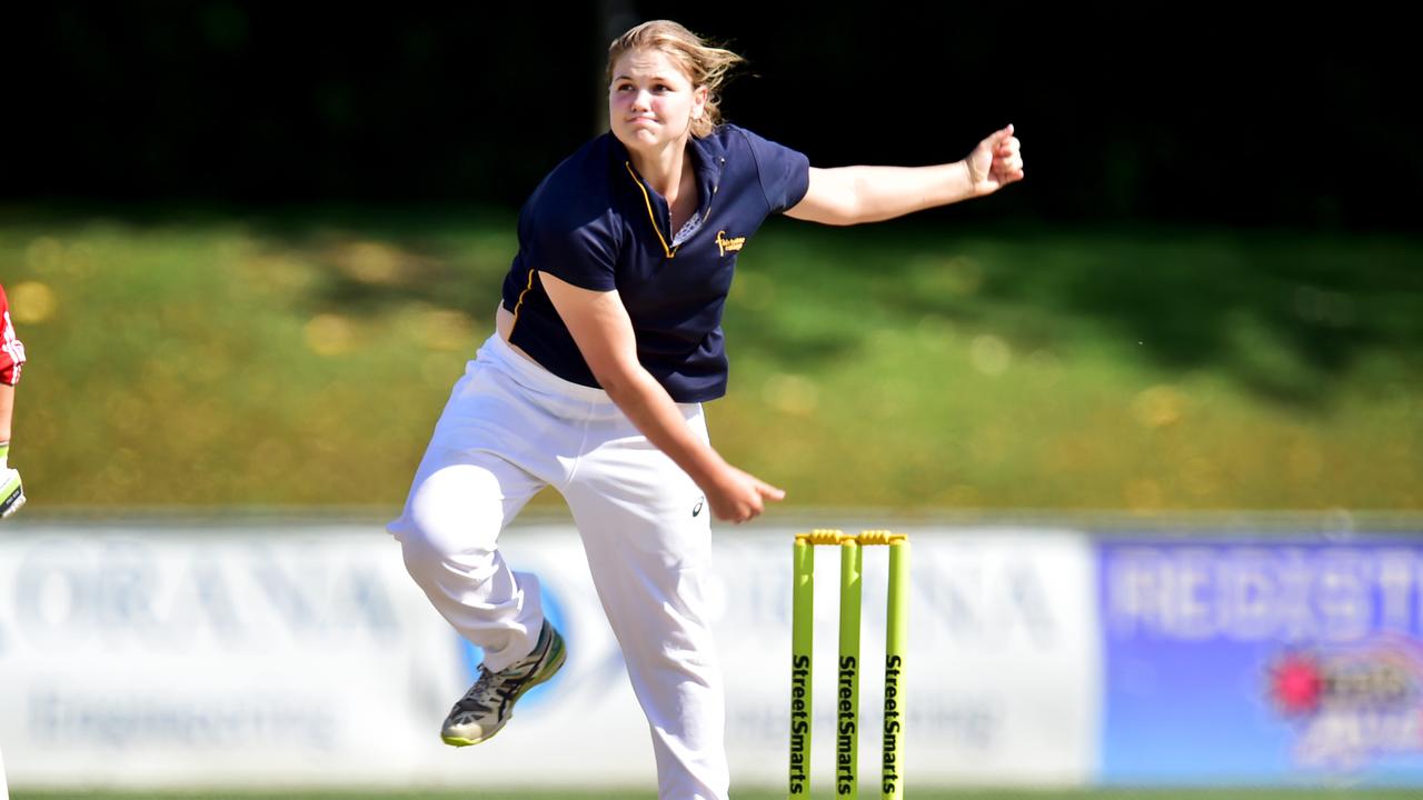 Finals of Queensland Cricket Secondary Schools T20 Challenge at Riverway Stadium. Fairholme's Georgia Voll