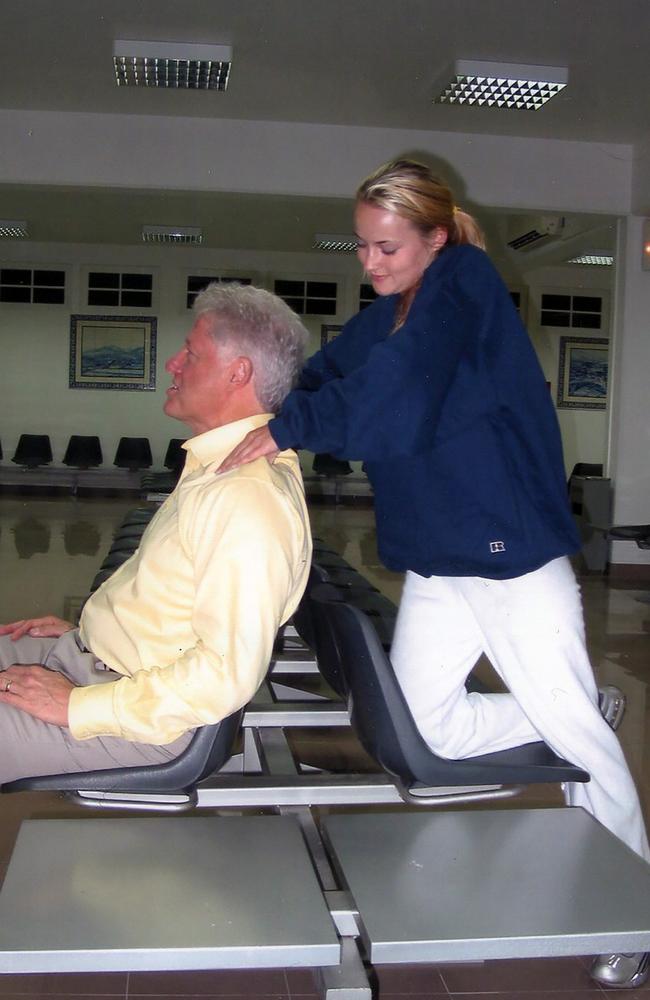 Bill Clinton Pictured Receiving Massage From Jeffrey Epstein Accuser 9776