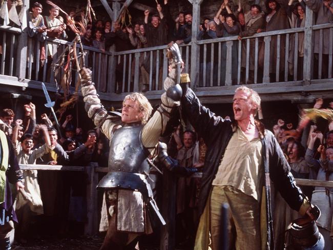 Heath Ledger and Bettany in A Knight's Tale. Picture: Columbia Pictures