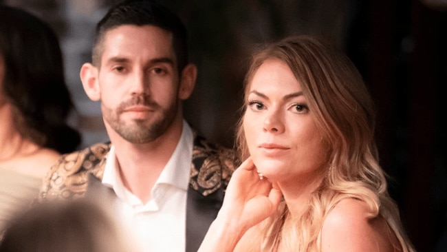 Jacqui and her on-screen husband Ryan's tumultuous relationship continues to play out in real life. Picture: Nine Network/MAFS