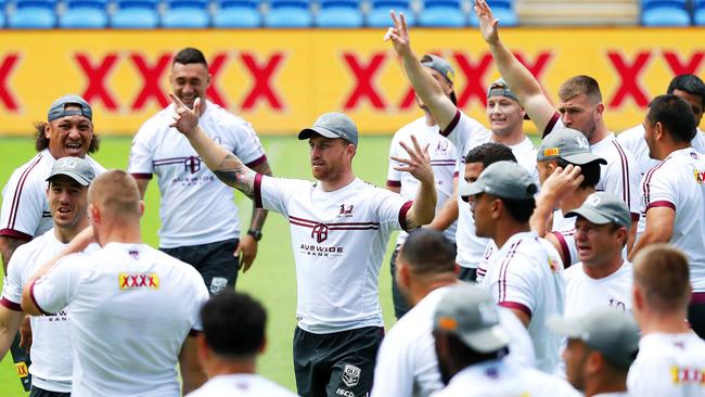 2020 Queensland Maroons State of Origin team training session. Dean Ritchie says they are still the worst team ever despite victory in game one. Picture: NIGEL HALLETT