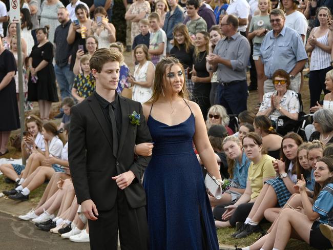 Highfields State Secondary college formal at Highfields Cultural Centre. Nic Byrne and Vickira Cook.