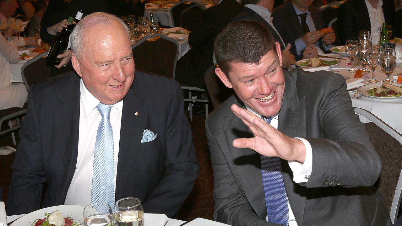 Alan Jones with James Packer in 2013.