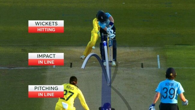 It was plumb. Picture: Fox Cricket.