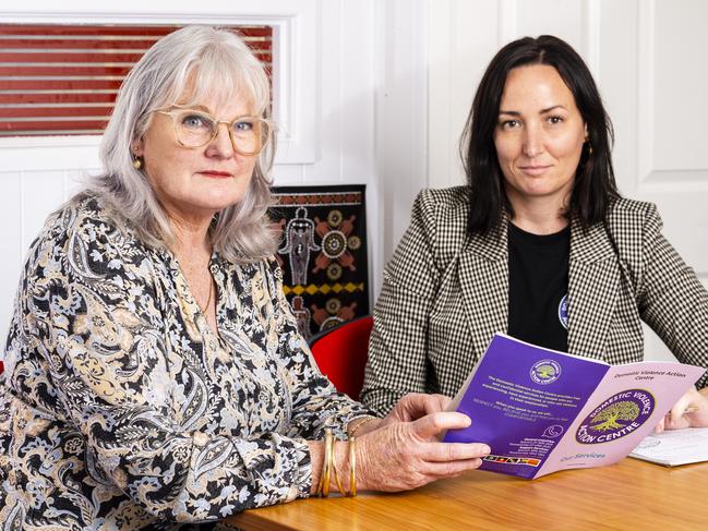 Domestic Violence Action Centre, DVAC Toowoomba service manager Kath Turley (left) with team leader Sarah Warner, Monday, May 16, 2022. Picture: Kevin Farmer