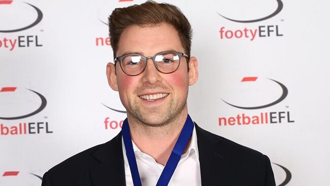 Vermont star Brett Eddy with his 2019 Chandler Medal. Picture: Field of View Sports Photography