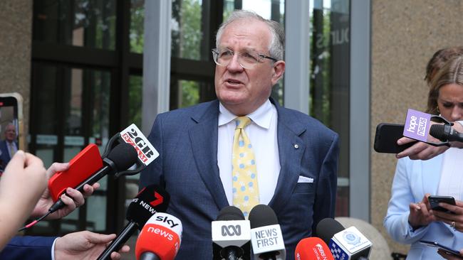 Greg Walsh speaks to media outside court. Photo: Britta Campion