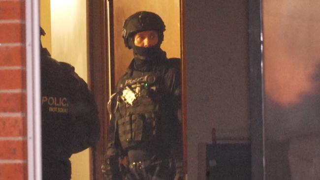 Operation Regional Mongoose police in Moree conducting a search warrant. Picture: NSW Police