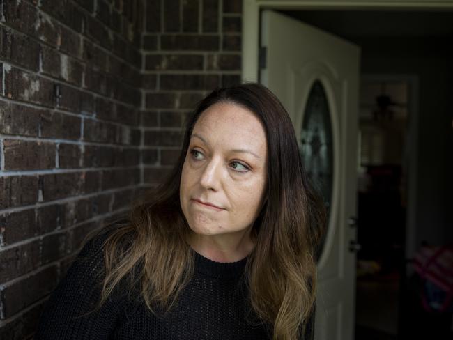 Karin Brunton looks out at the house where her neighbour, Australian Brenton Estorffe, was shot dead. Picture: Scott Dalton