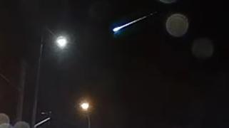 Meteor sighted in Melbourne on Wednesday night. Picture: Reddit