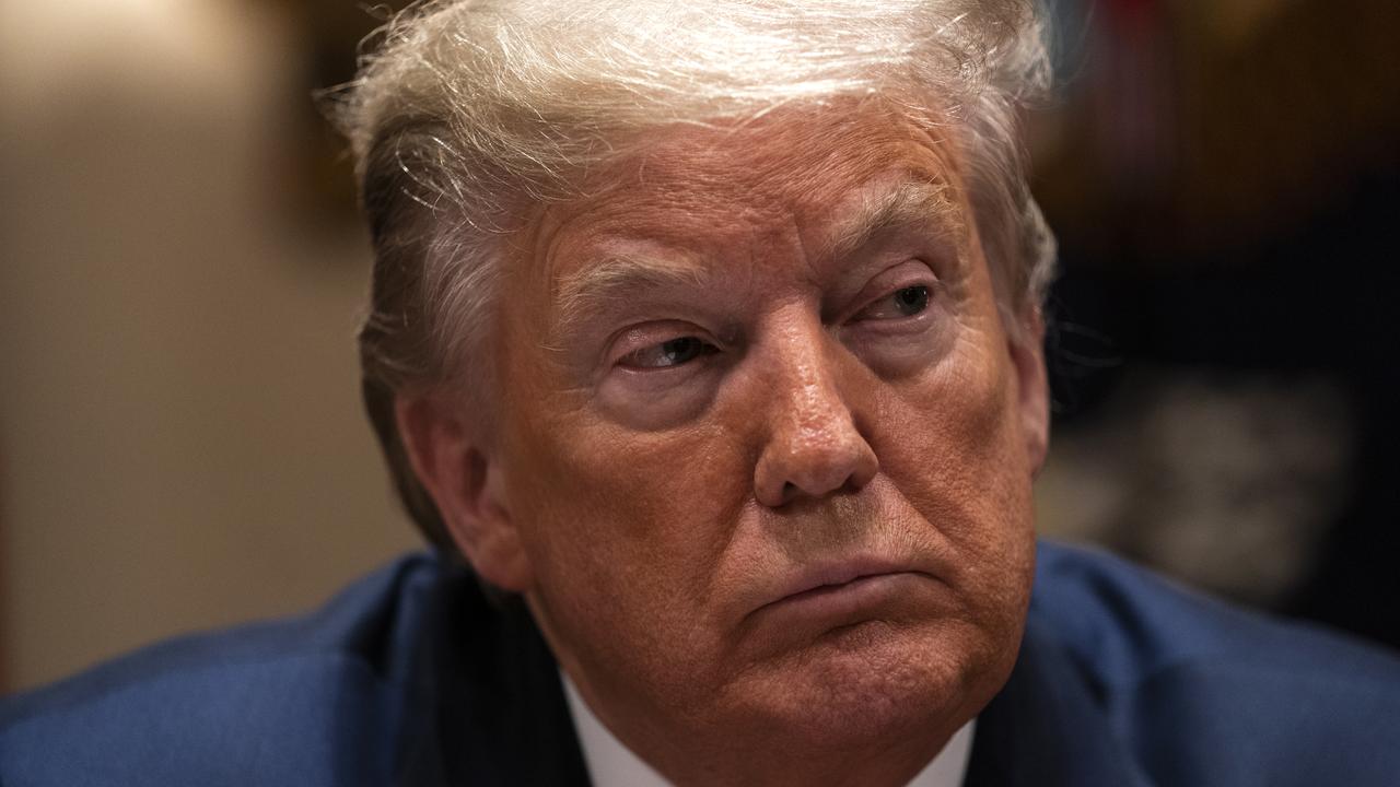 US President Donald Trump during a meeting with healthcare executives, in the Cabinet Room of the White House, Tuesday, April 14, 2020, in Washington. Picture: AP /Evan Vucci.