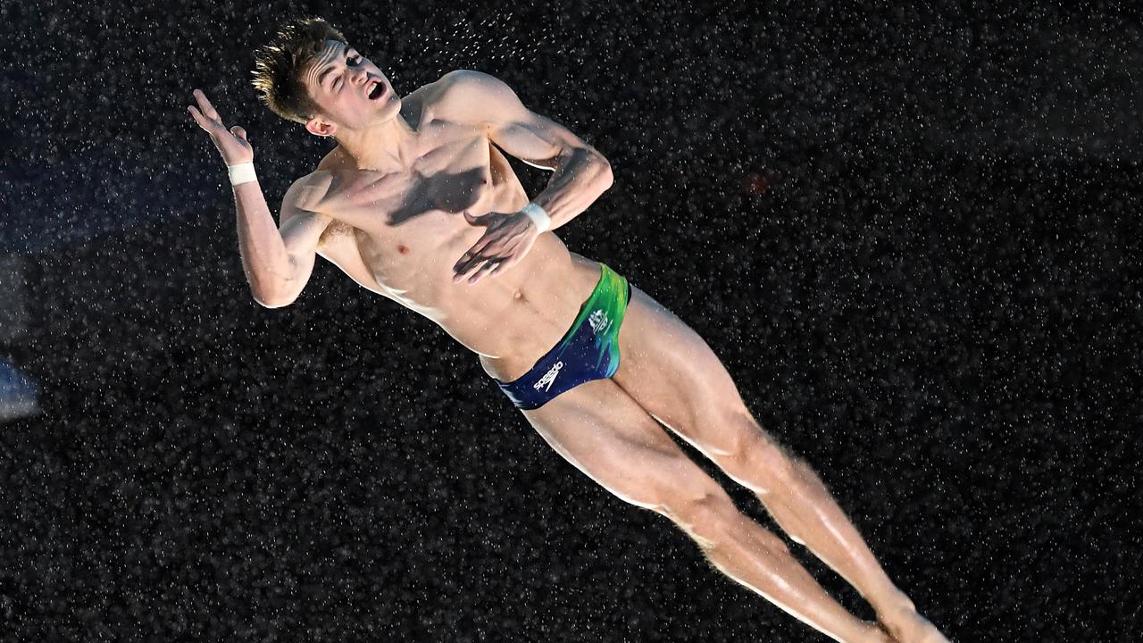 James Connor on his way to winning bronze in the 3m springboard final at the Commonwealth Games.