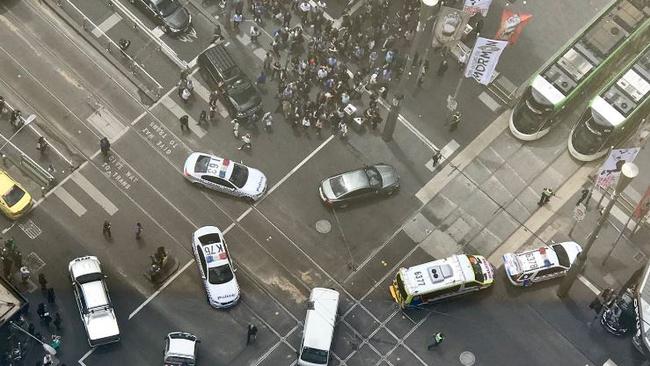 Ambulance Victoria confirmed paramedics had reports multiple people had been hit by a car.