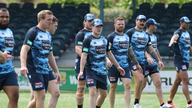 Luke Keary trains with the NSW Blues squad in Wyong on the Central Coast. Picture: David Swift.