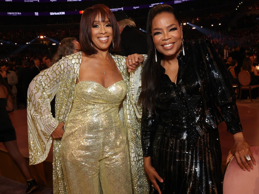 Best known as Oprah Winfrey best friend, Gayle King, left, is also joining the all-female mission with Katy Perry. Picture: Monica Schipper/Getty Images for The Recording Academy