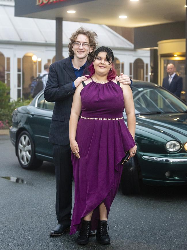 Heath Whitsed partners graduate Hailey Robinson to the Toowoomba Flexi School formal at Burke and Wills Hotel, Thursday, October 20, 2022. Picture: Kevin Farmer