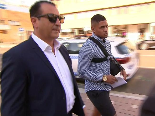 Manly hooker Manase Fainu has pleaded not guilty to stabbing a man during a brawl at a Mormon church dance. Picture: 7 News