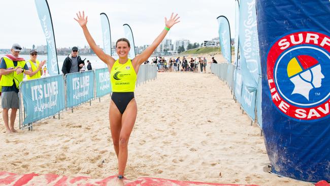 Ironwoman Lizzie Welborn after winning the modified race.