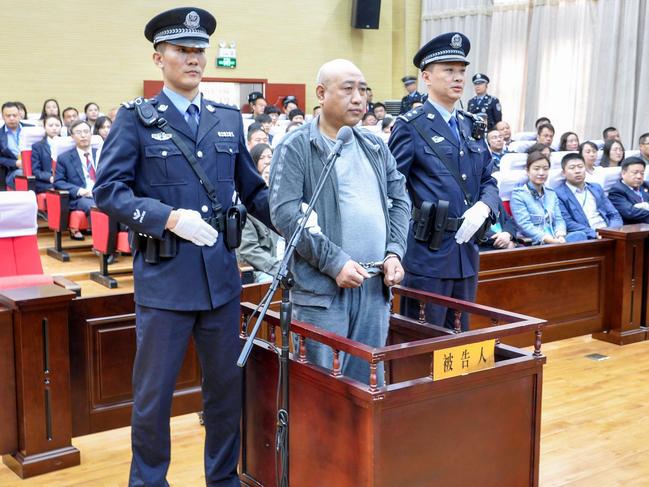 Gao Chengyong in the Baiyin Intermediate People's Court in Baiyin in China's northwestern Gansu province. Picture: AFP