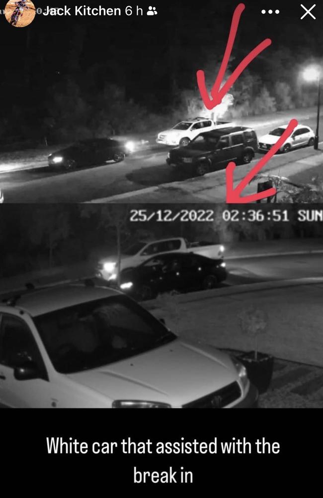 CCTV images depicting a Christmas Day break-in at an Upper Coomera house.